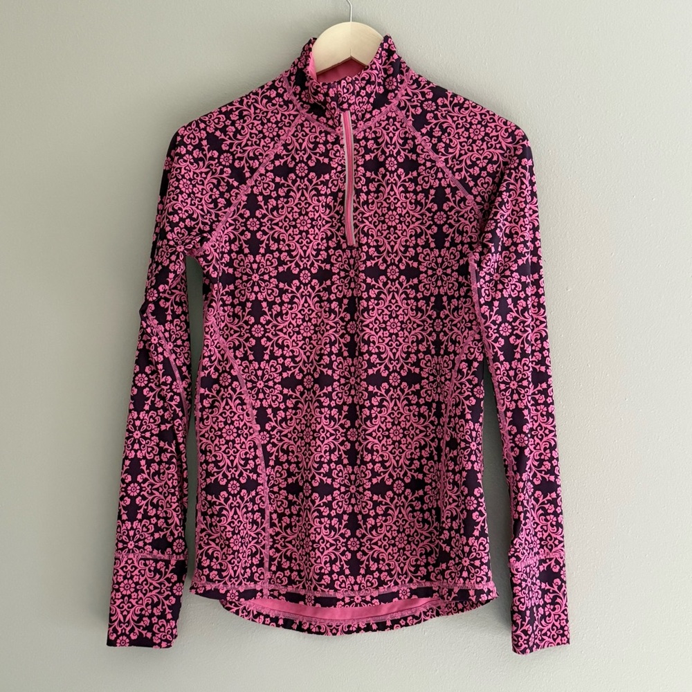 Ideology 1/4‎ Zip Active Top Pink Purple Size S